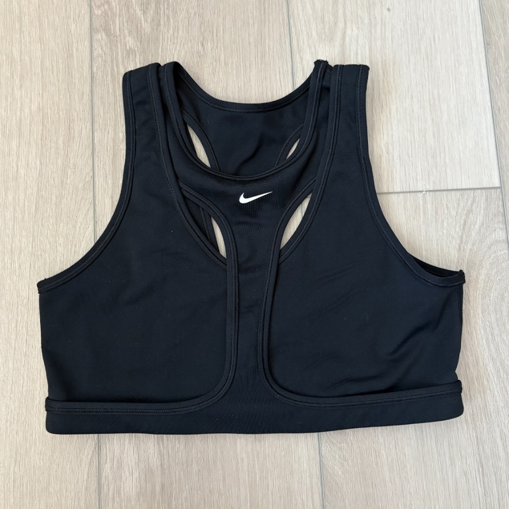 Nike Dri-Fit Indy Modern Black Light Support Sports Bra Black Medium